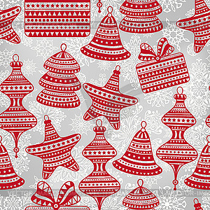 Bright Seamless Winter Pattern - color vector clipart