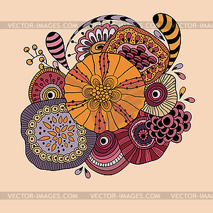 Abstract Floral Composition - vector clipart