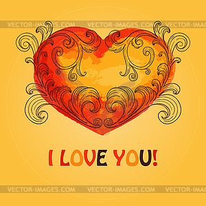 Valentine`s Greeting Card - stock vector clipart