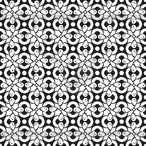 Seamless abstract monochrome pattern - vector clipart