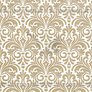 Seamless floral paper cut pattern - vector clipart