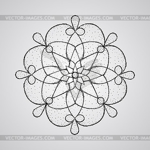 Hand-drawn mandala - vector image