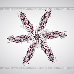 Feather Composition - vector clip art