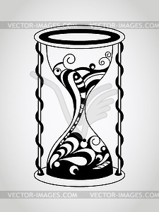 Tattoo Hourglass - vector clipart