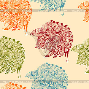 Seamless Pattern with Eagles - vector clipart