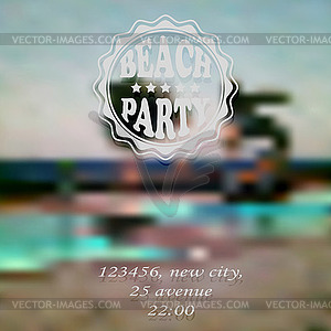Beach Party Invitation - vector clipart