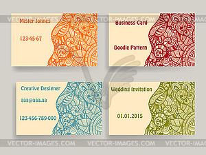 Шаблон визитной карточки - изображение в векторном формате