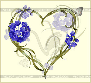 Decorative heart. valentines day greeting card. Bea - vector image