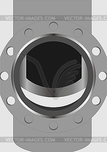 Semi open valves  - white & black vector clipart