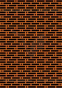 Black brick wall - vector image