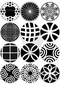 Cut out in a circle  - vector image