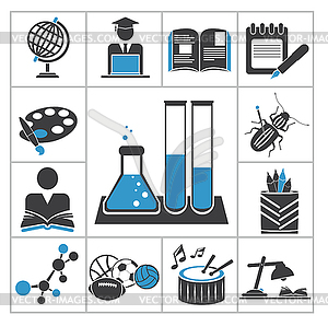 Education icons - vector clip art