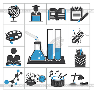 Образовательные иконки - векторный рисунок
