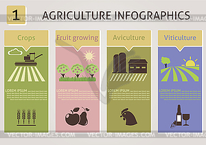 Agriculture infographics - vector clipart