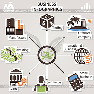 Бизнес инфографика - векторная иллюстрация