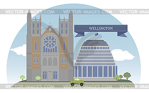 Wellington, New Zealand - vector clipart