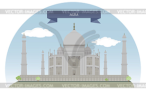 Agra, India - vector clipart