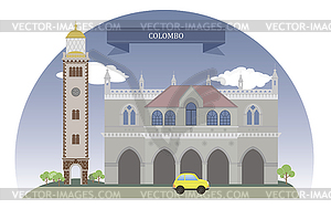 Colombo, Sri Lanka - vector clipart