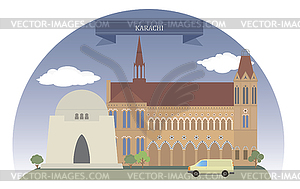 Karachi, Pakistan - color vector clipart