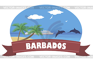 Barbados. Travel and tourism - vector image