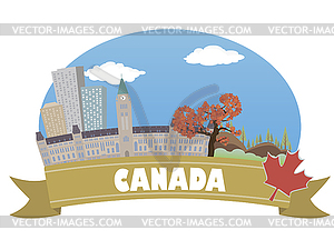 Canada. Tourism and travel - vector image