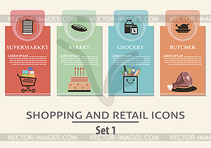 Shopping and retail labels - vector image