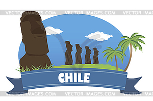 Chile. Tourism and travel - royalty-free vector image