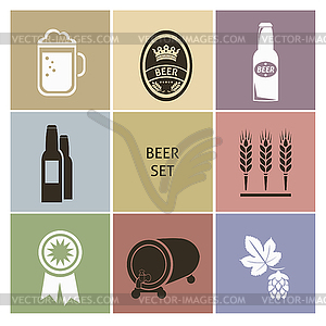 Beer icons - vector clipart