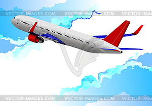 Airplane taking off. for designers - vector clipart