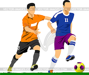 Soccer player poster - stock vector clipart