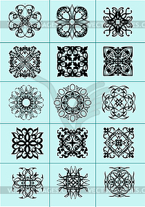 Set of abstract design elements. Ornaments - vector image