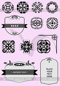 Set of abstract design elements - vector image