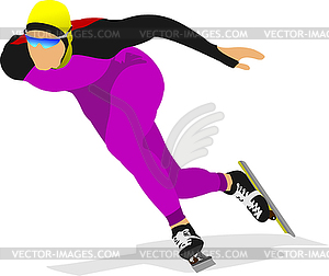 Speed skating. for designers - vector image