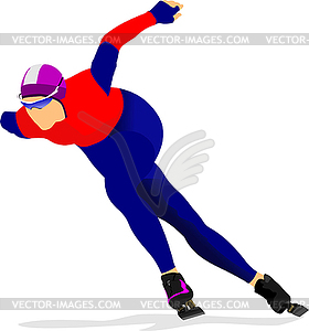 Speed skating. for designers - vector clipart