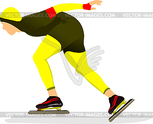 Speed skating. for designers - vector image