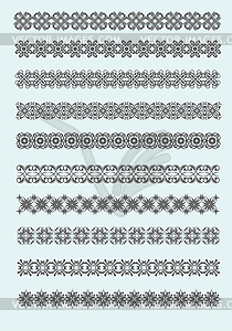 Collection of Ornamental Rule Lines in Different - vector clipart