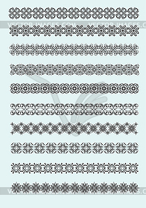 Collection of Ornamental Rule Lines in Different - vector clipart