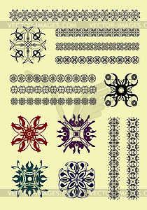 Collection of Ornamental Rule Lines in Different - vector clip art