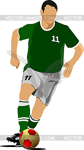 Soccer player. Football player - vector clipart