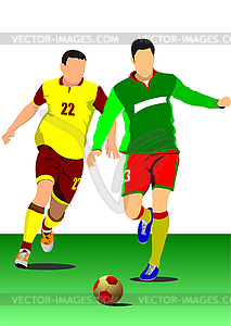 Soccer player poster. Football player - vector clip art