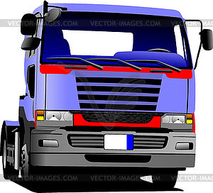 Blue truck - vector image