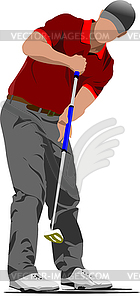 Golf player - vector image