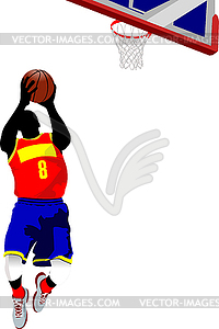 Basketball players - vector clipart