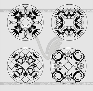 Decorative finishing ceramic tiles - vector clip art