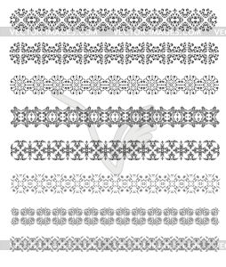 Collection of Ornamental Rule Lines in Different - vector image