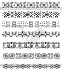 Collection of Ornamental Rule Lines in Different - vector clipart