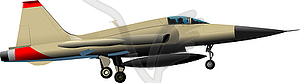 Combat aircraft. Colored for designers - vector clip art