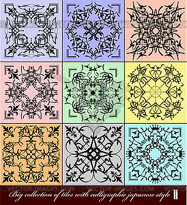 Decorative finishing ceramic tiles - vector image