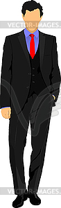 Young handsome man. Businessman - vector image