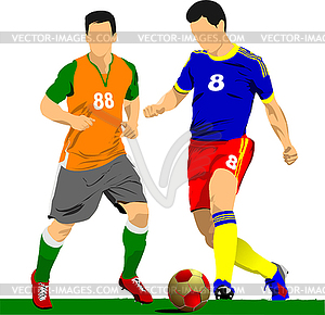 Soccer player poster. Football player - vector clip art